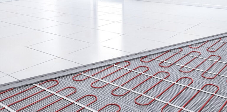 Underfloor heating pipework checked for low-temperature heating compatibility